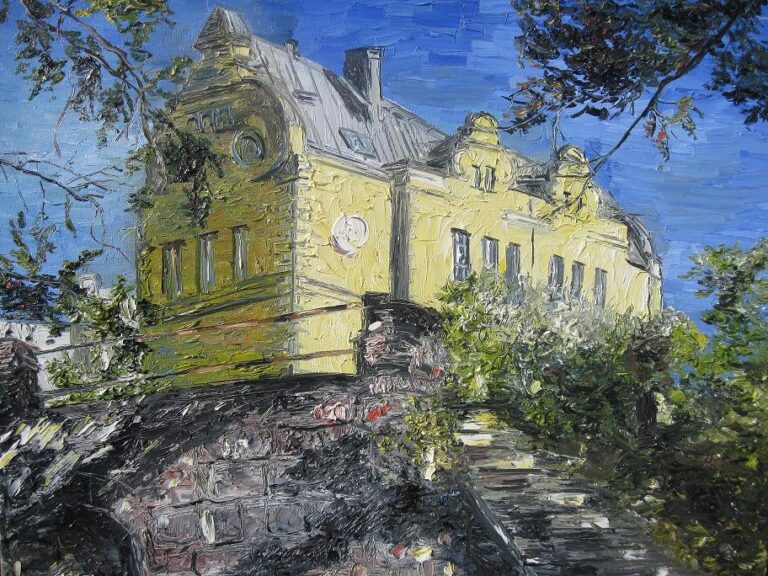 “Kaisaniemi Botanic Gardens”, (Helsinki, Finland), oil on canvas, 16in x 20in.